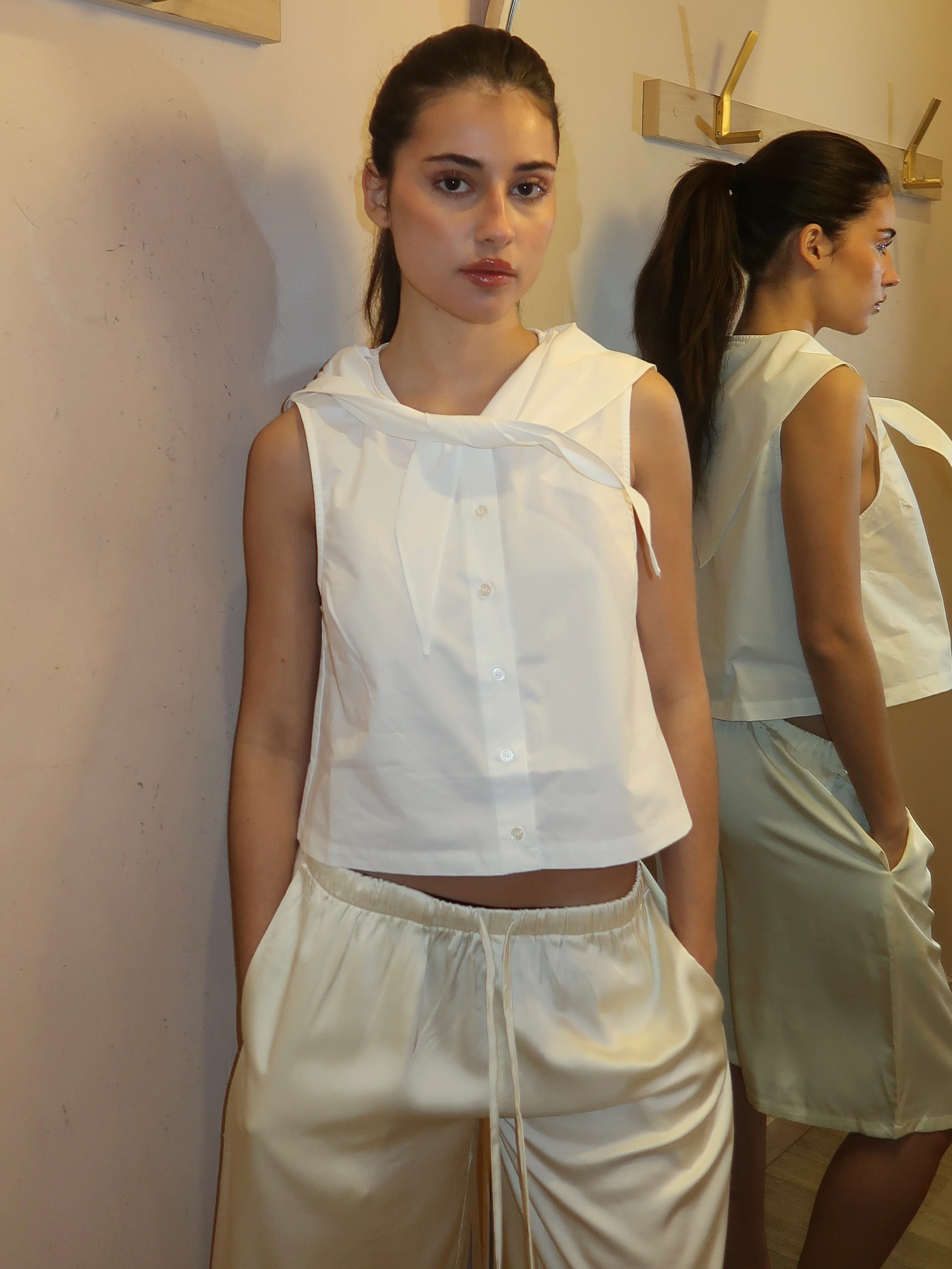 Scarf Neck Blouse