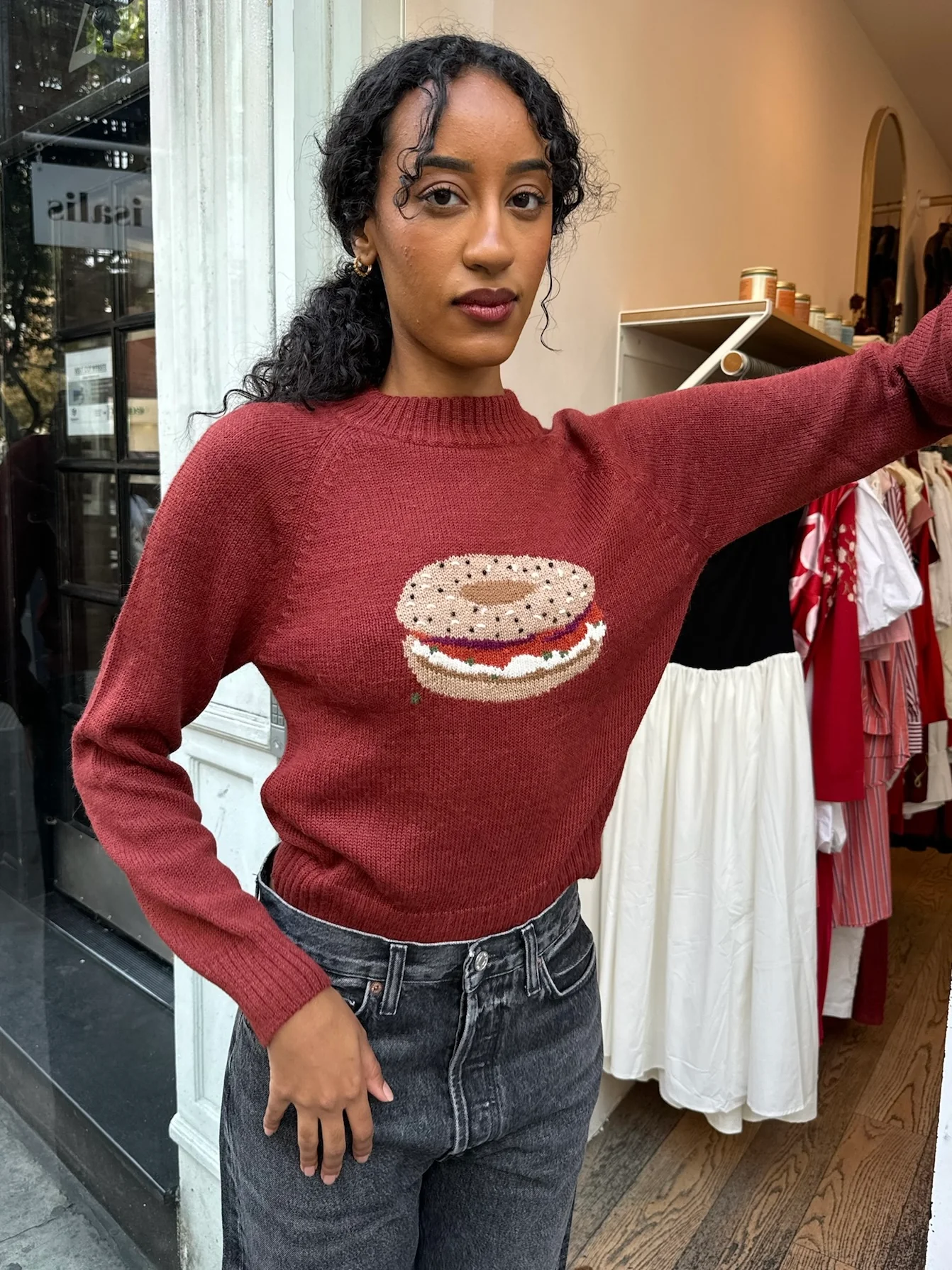 Schmear Sweater in Burnt Sienna - Image 2
