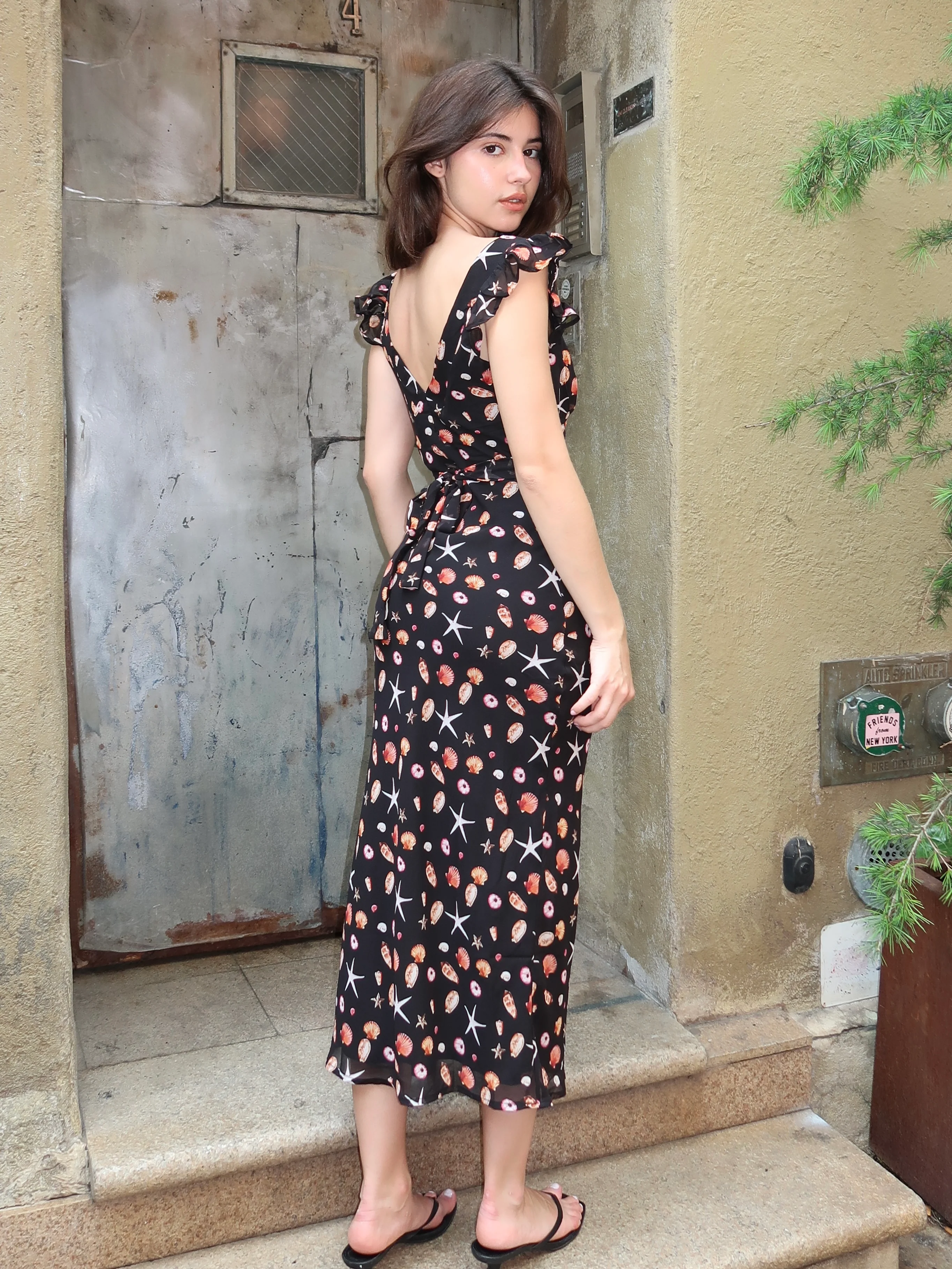 Shauna Maxi Dress in Black Shells - Image 3