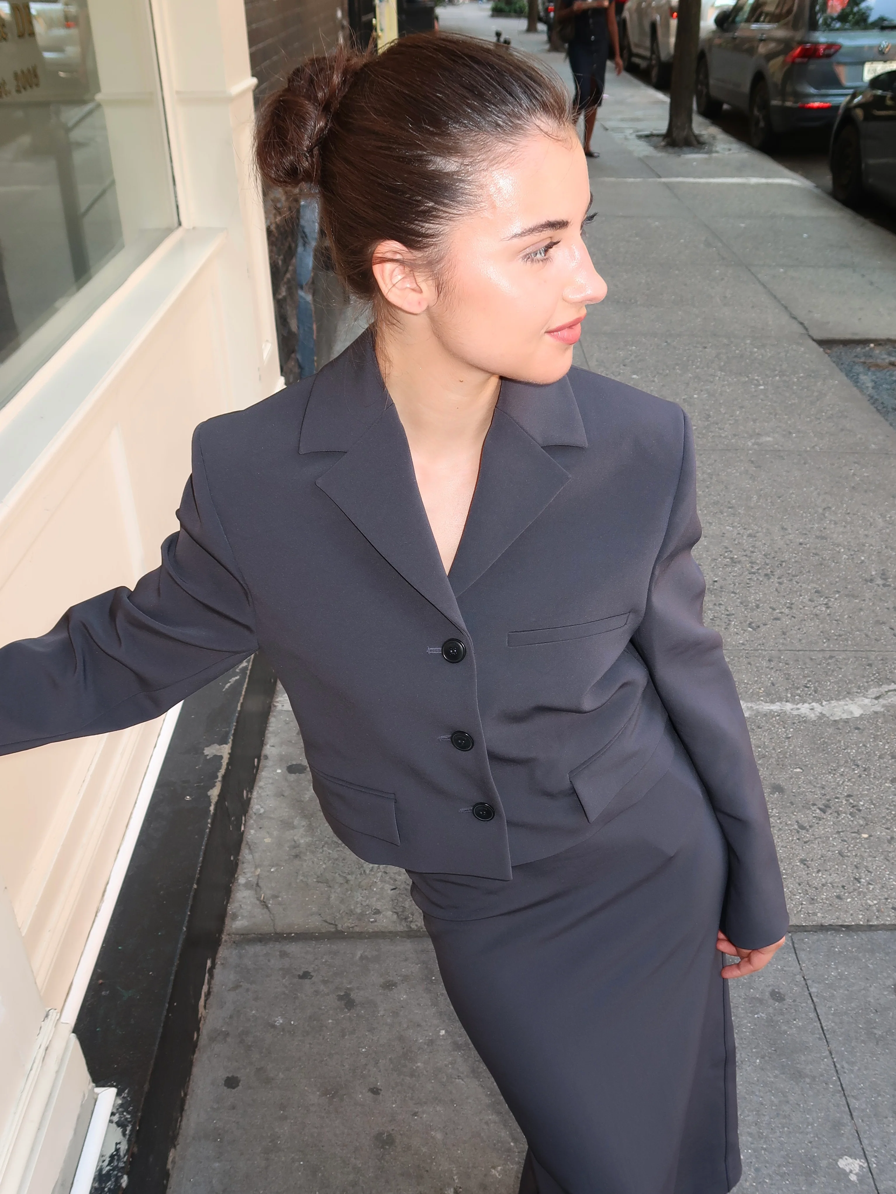 Sinead Jacket in Jersey Blue - Image 2