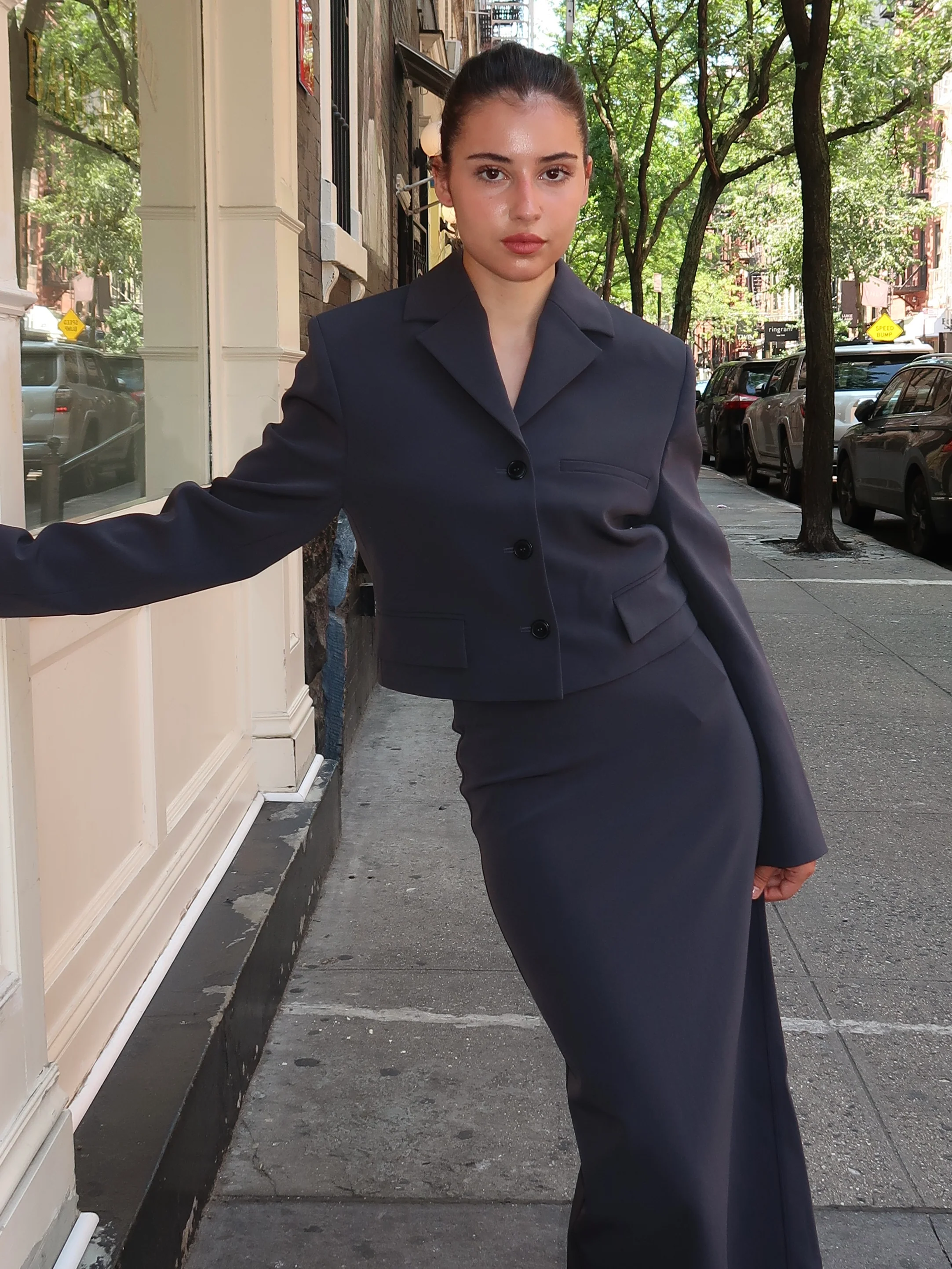 Sinead Jacket in Jersey Blue - Image 4