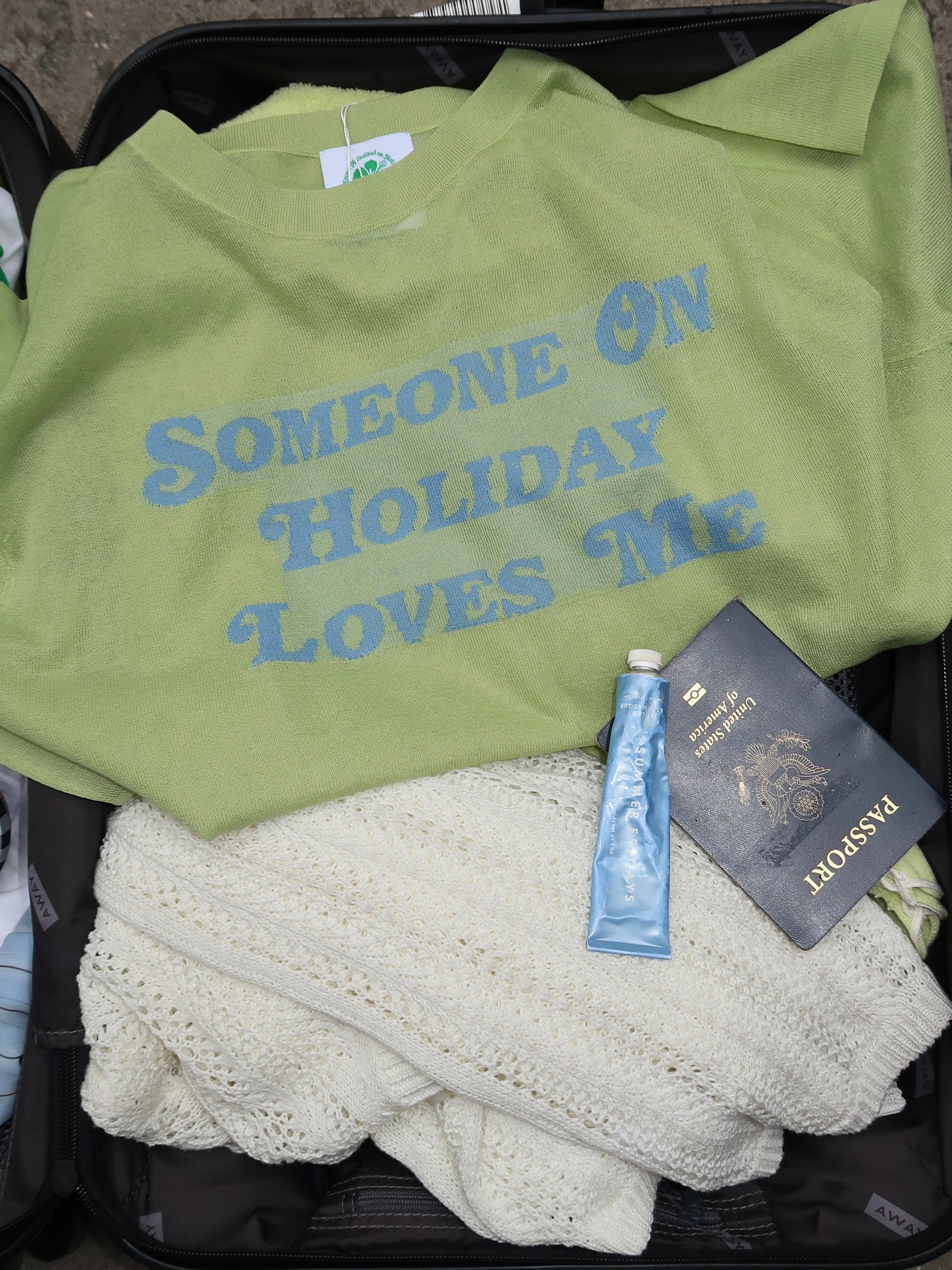 Someone on Holiday Knit Tee in Pistachio - Image 2