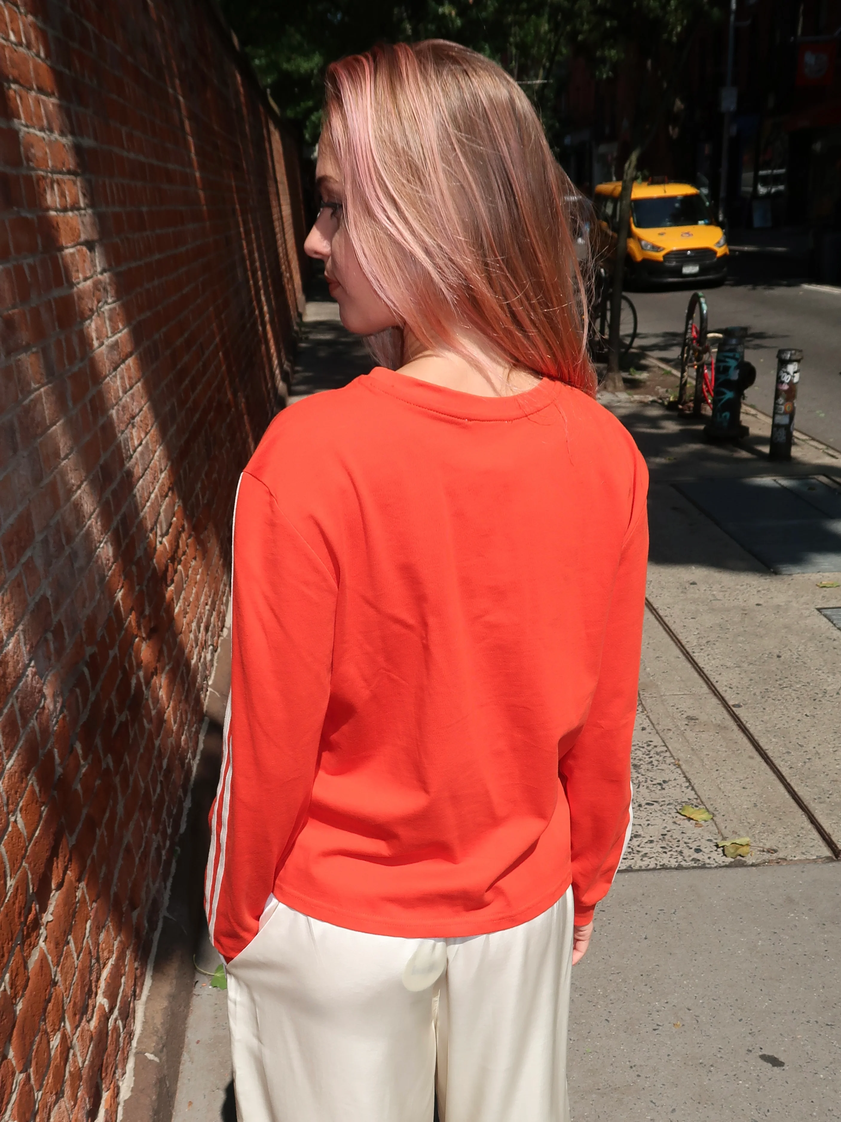 Sophie Jersey Long Sleeve in Red - Image 3