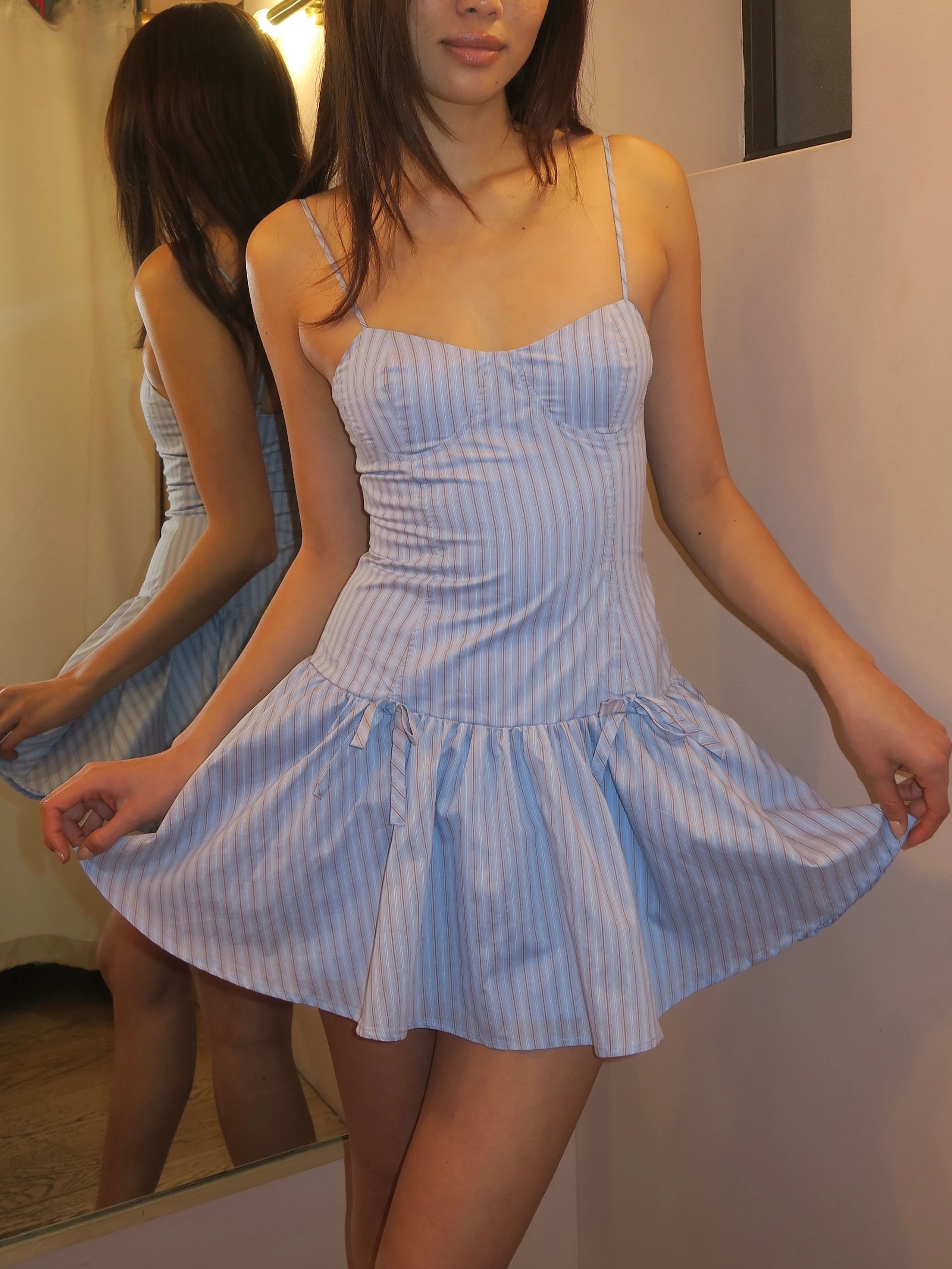 Sprouse Mini Dress in Chambray - Image 2