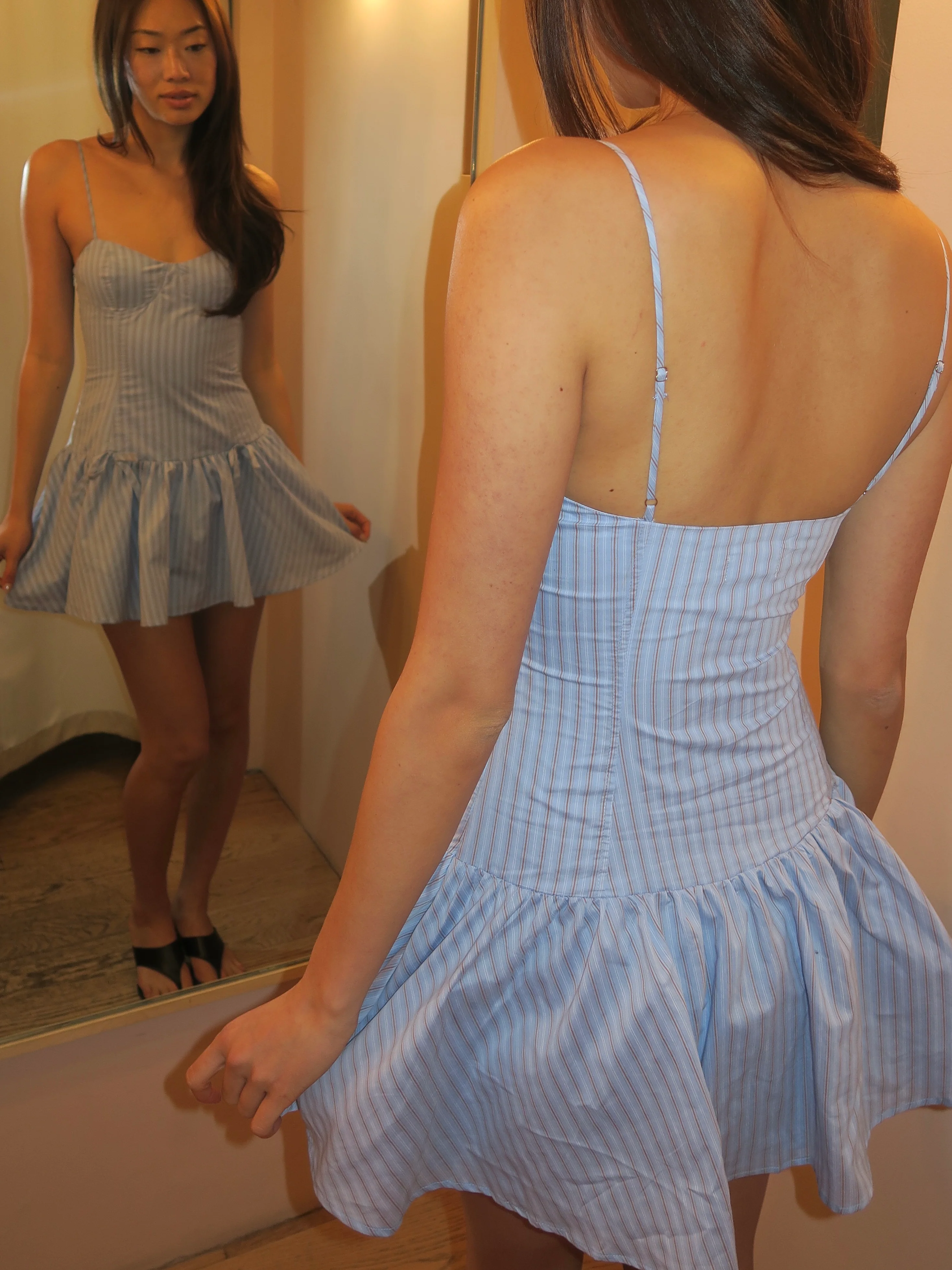 Sprouse Mini Dress in Chambray - Image 3