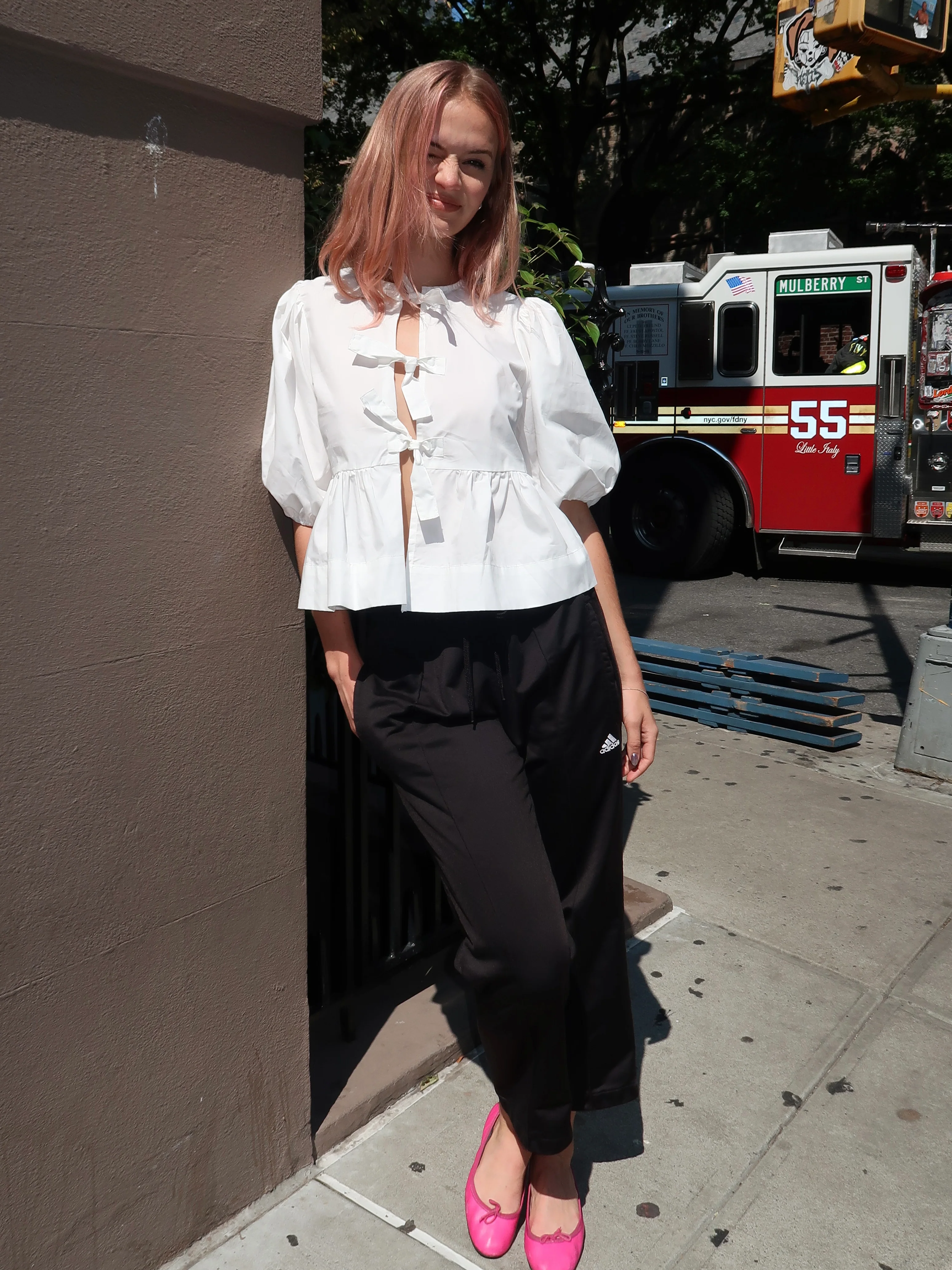 Stacie Poplin Top in White - Image 4
