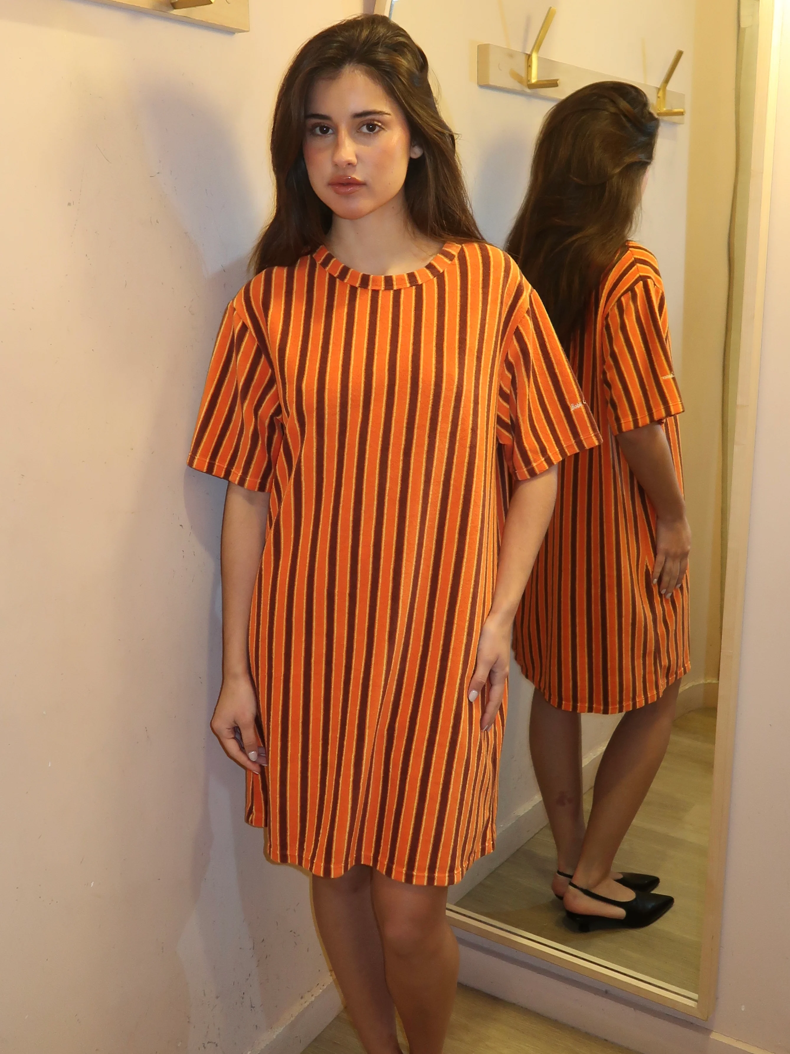Striped Terry Short Dress - Image 2