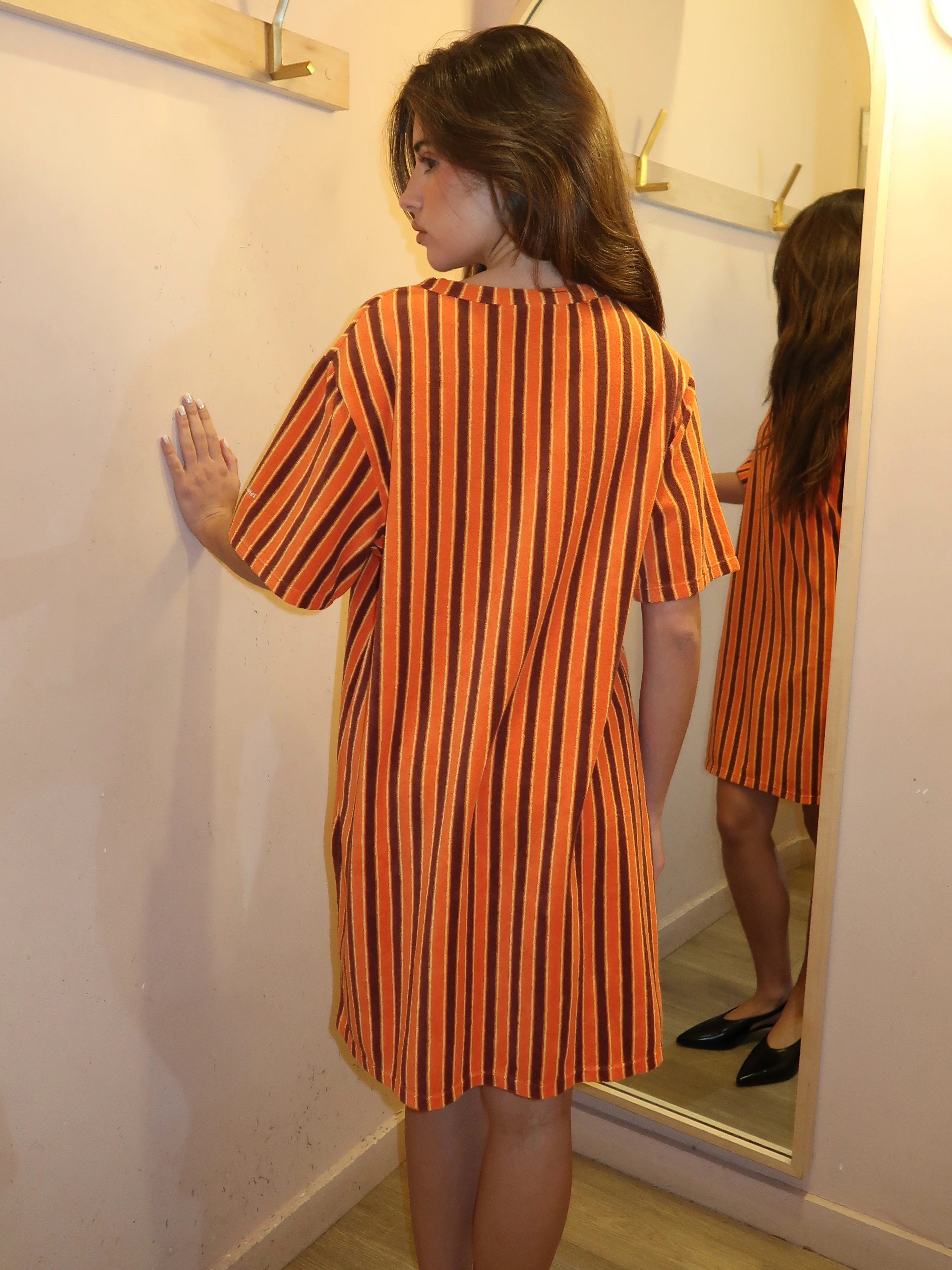 Striped Terry Short Dress - Image 3