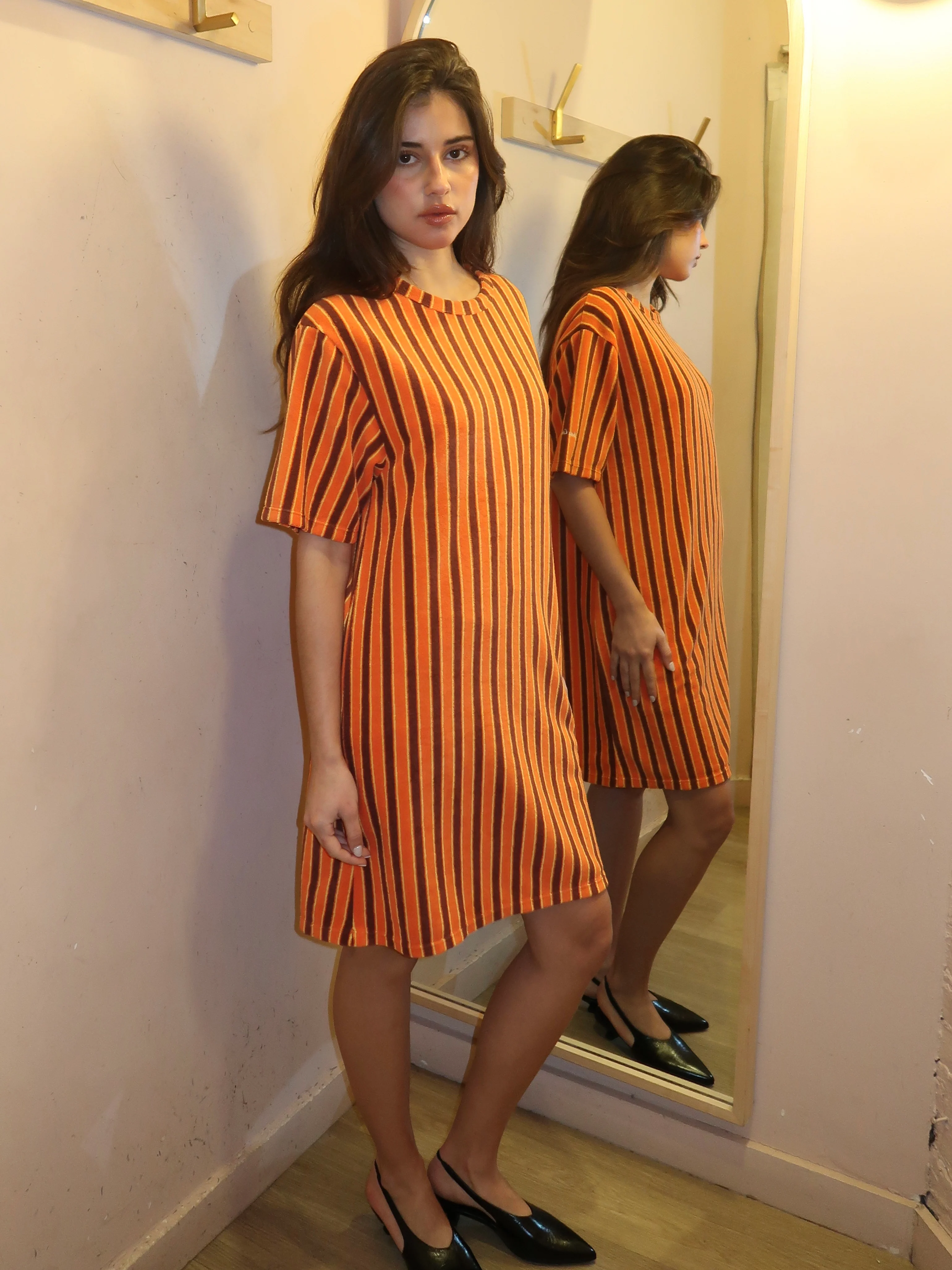 Striped Terry Short Dress - Image 4