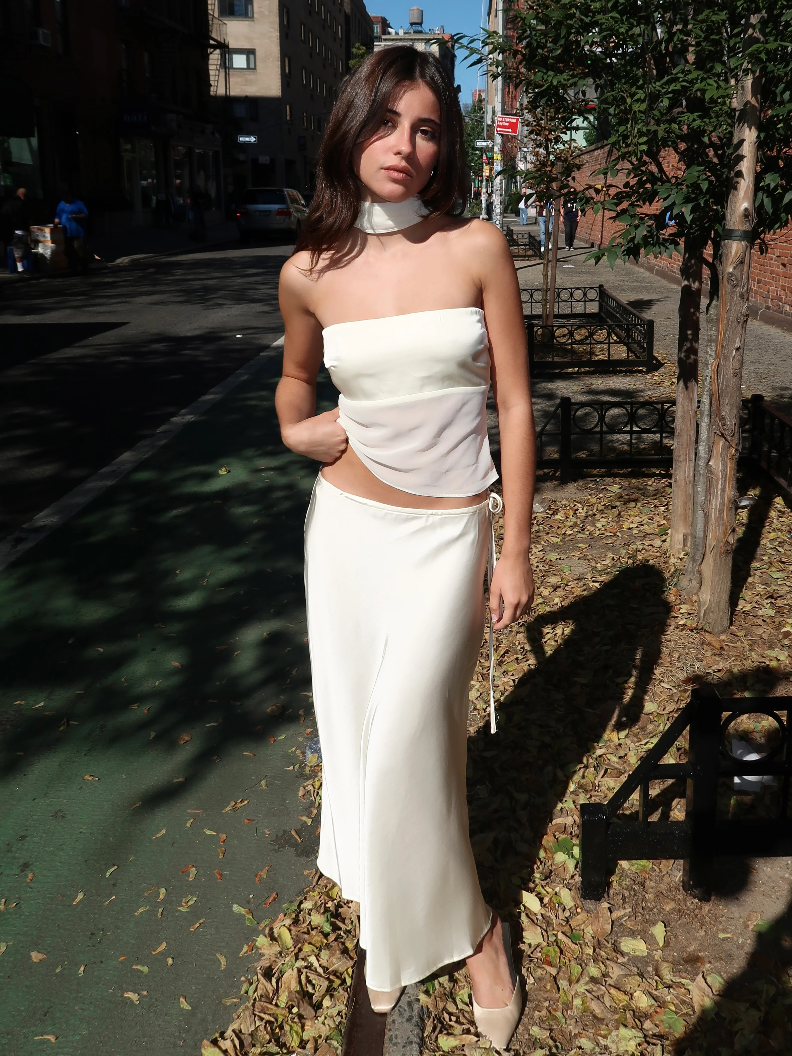 Swan Maxi Skirt in Cream - Image 2