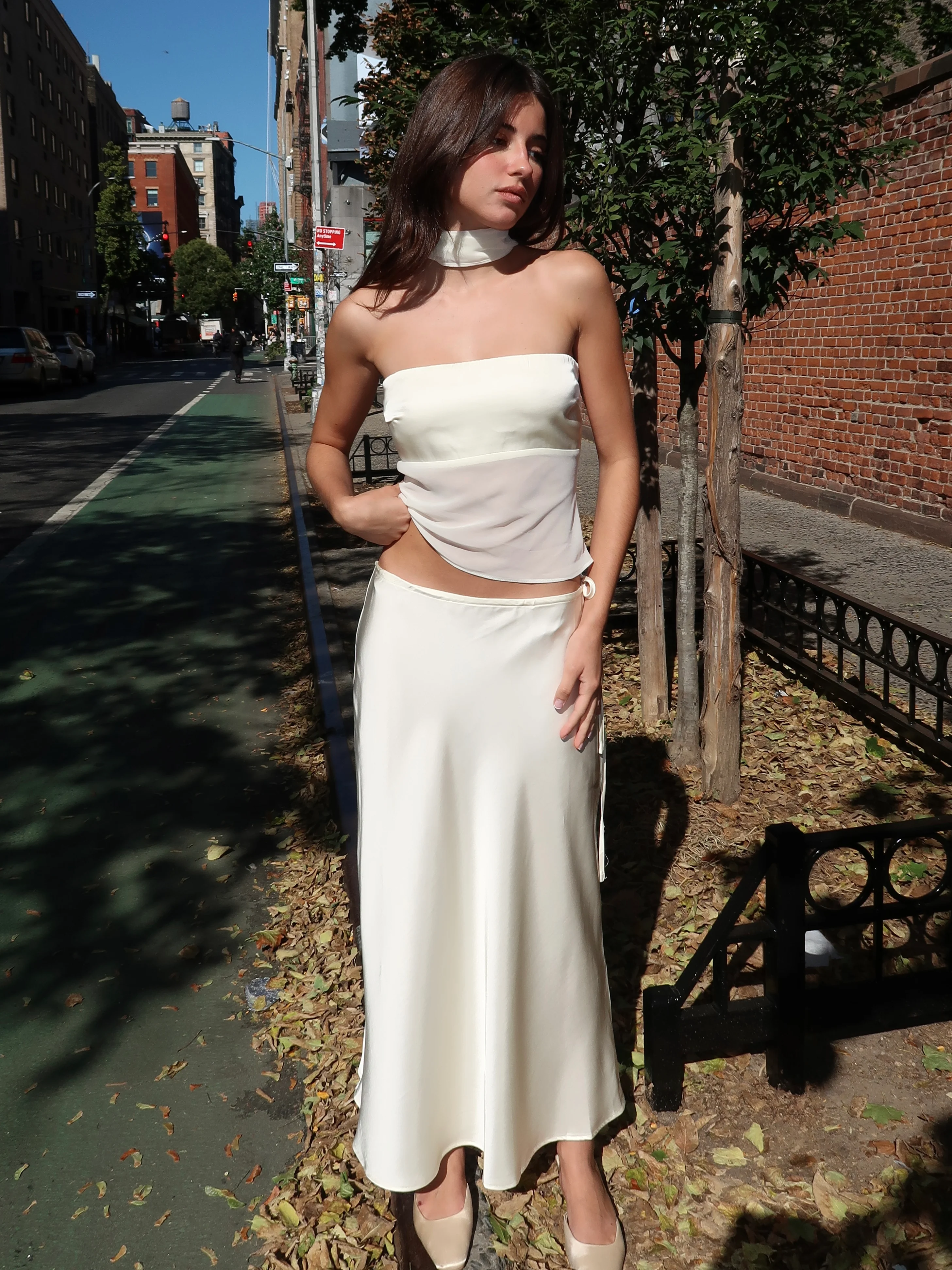 Swan Maxi Skirt in Cream - Image 4