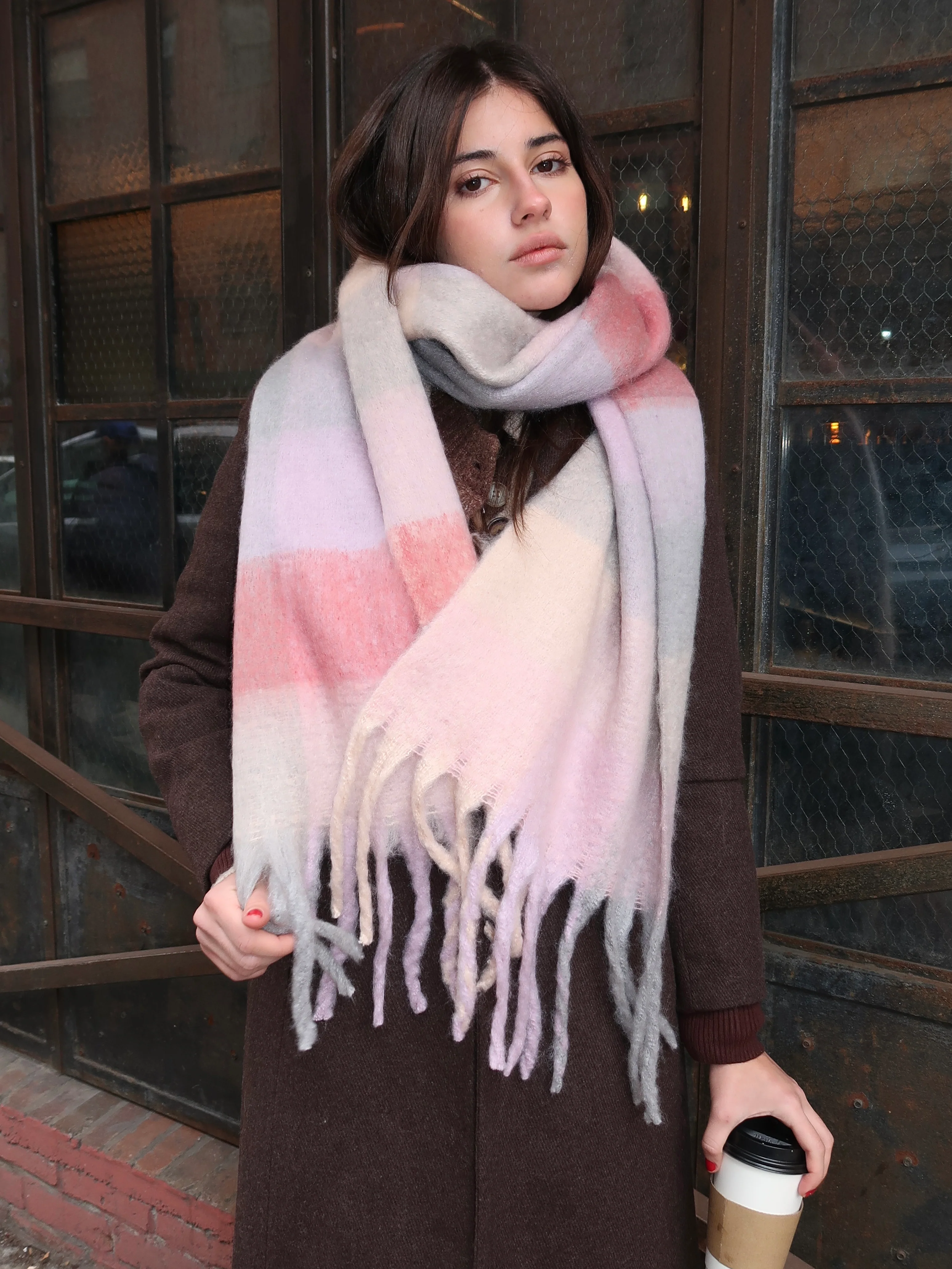 Sweetheart Scarf in Light Pink - Image 4