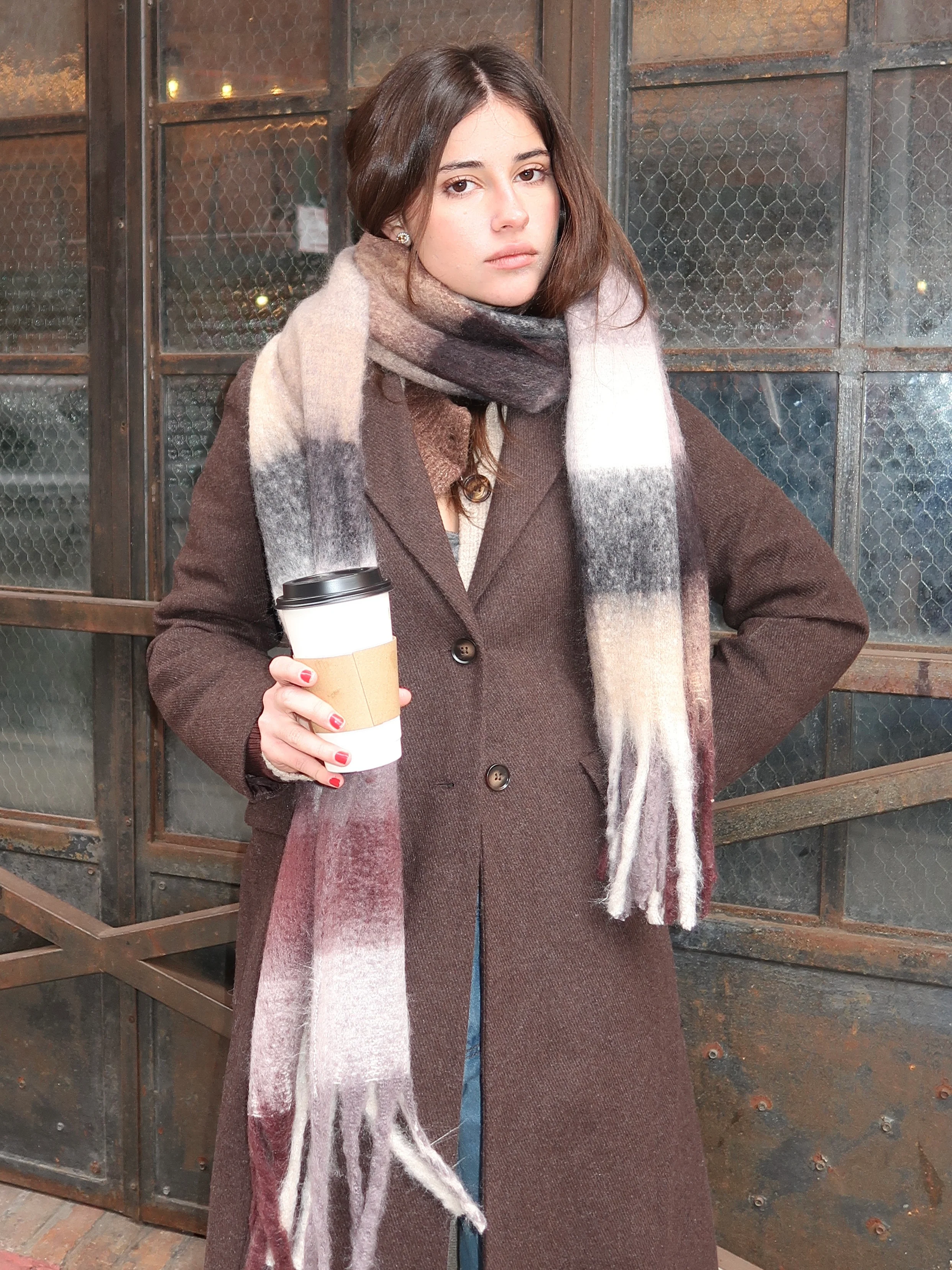 Sweetheart Scarf in Purple Fade