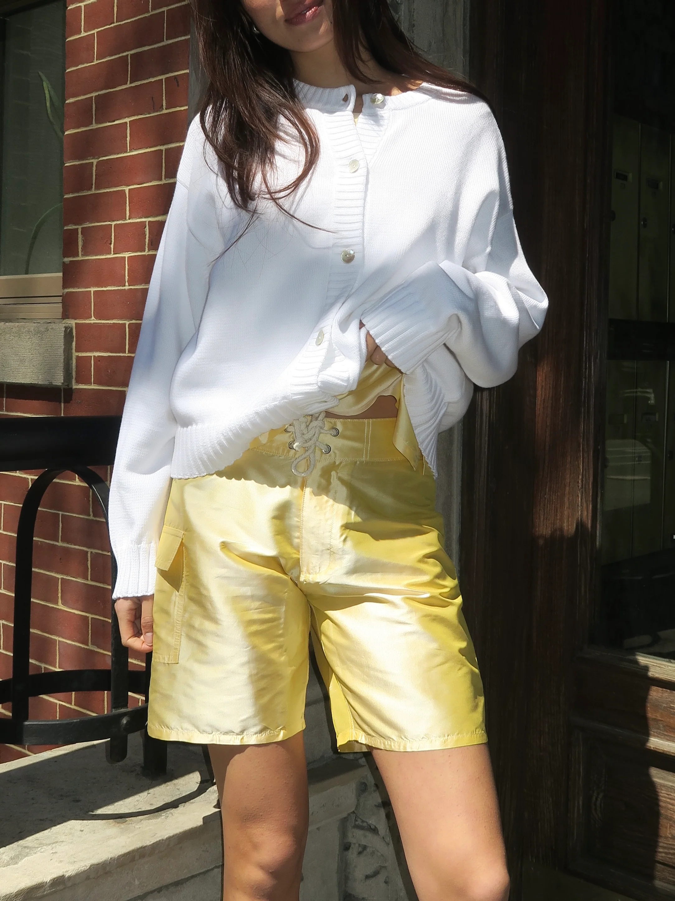 Taffeta Board Short in Butter - Image 4