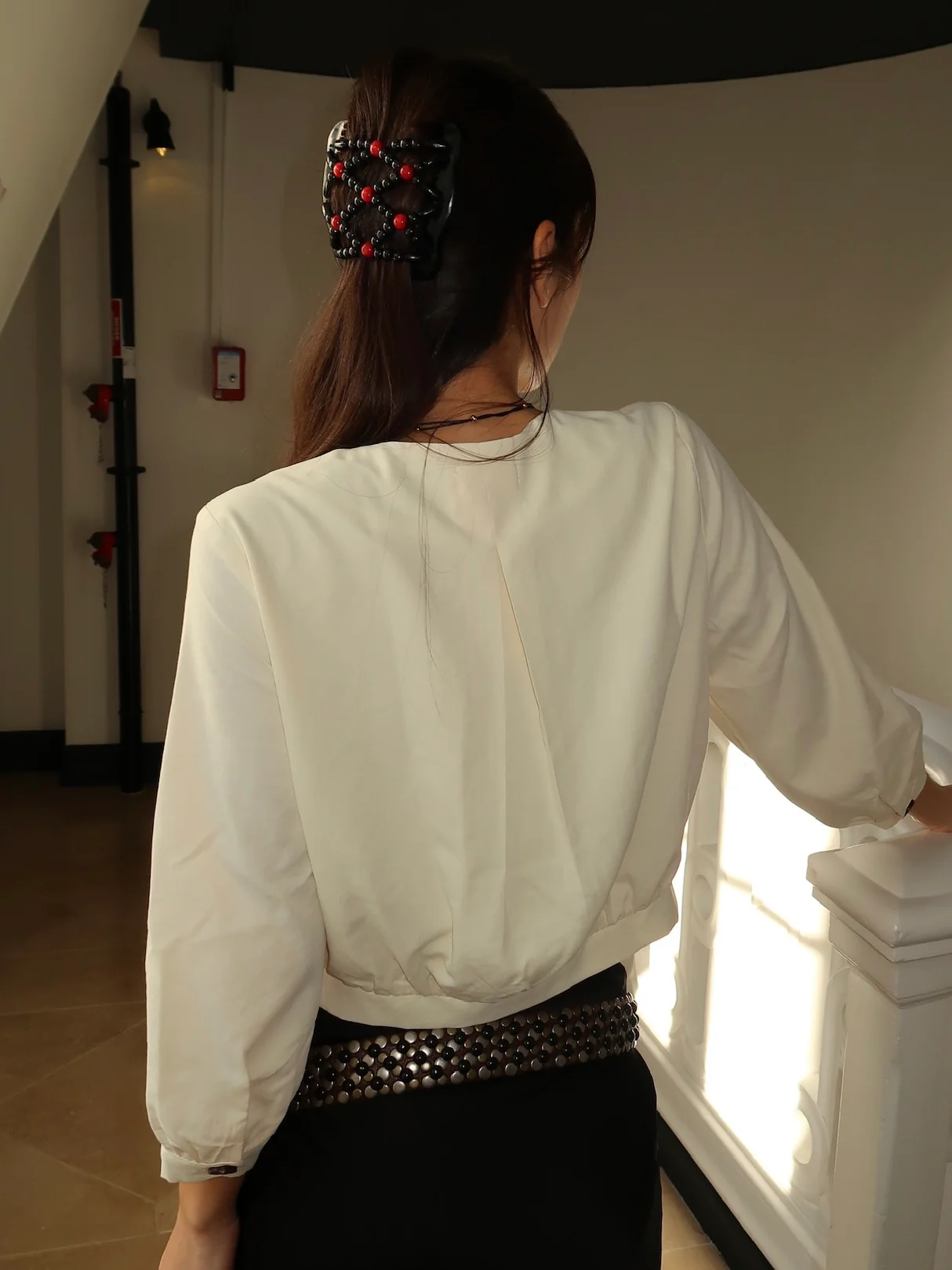 Talula Cropped Jacket in Butter - Image 3