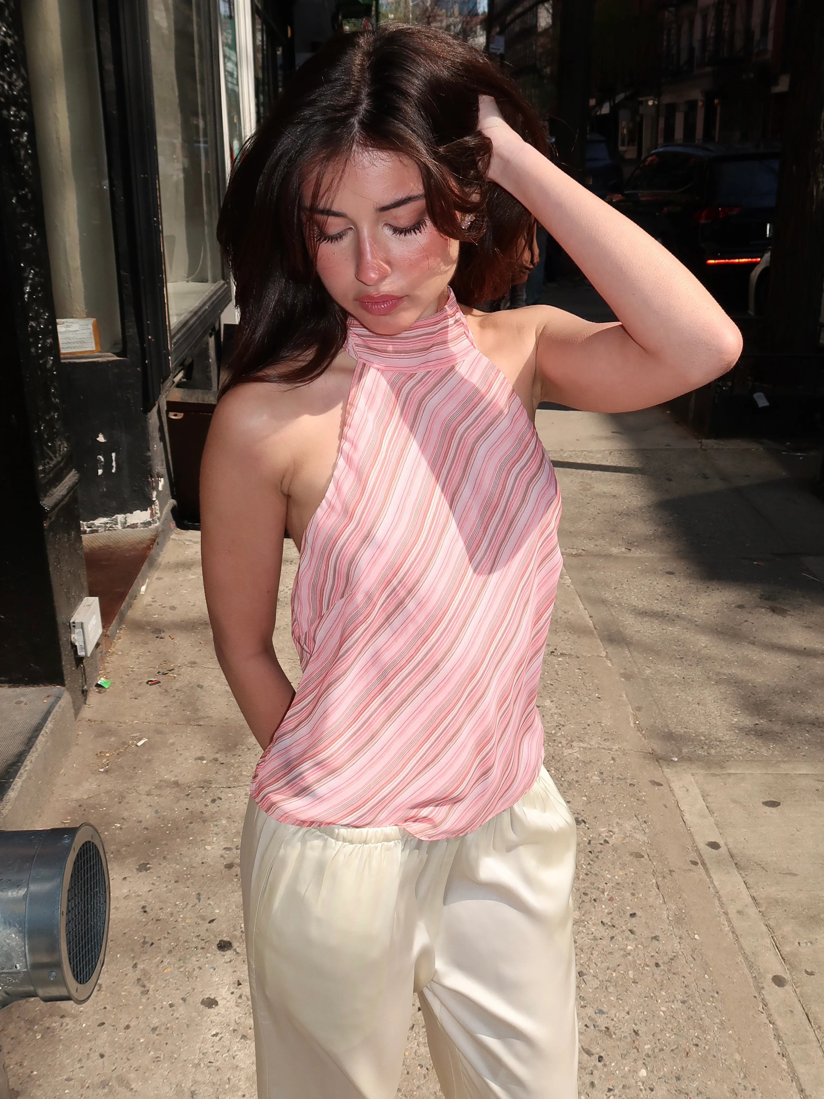 The Piper Top in Pink Stripe - Image 4