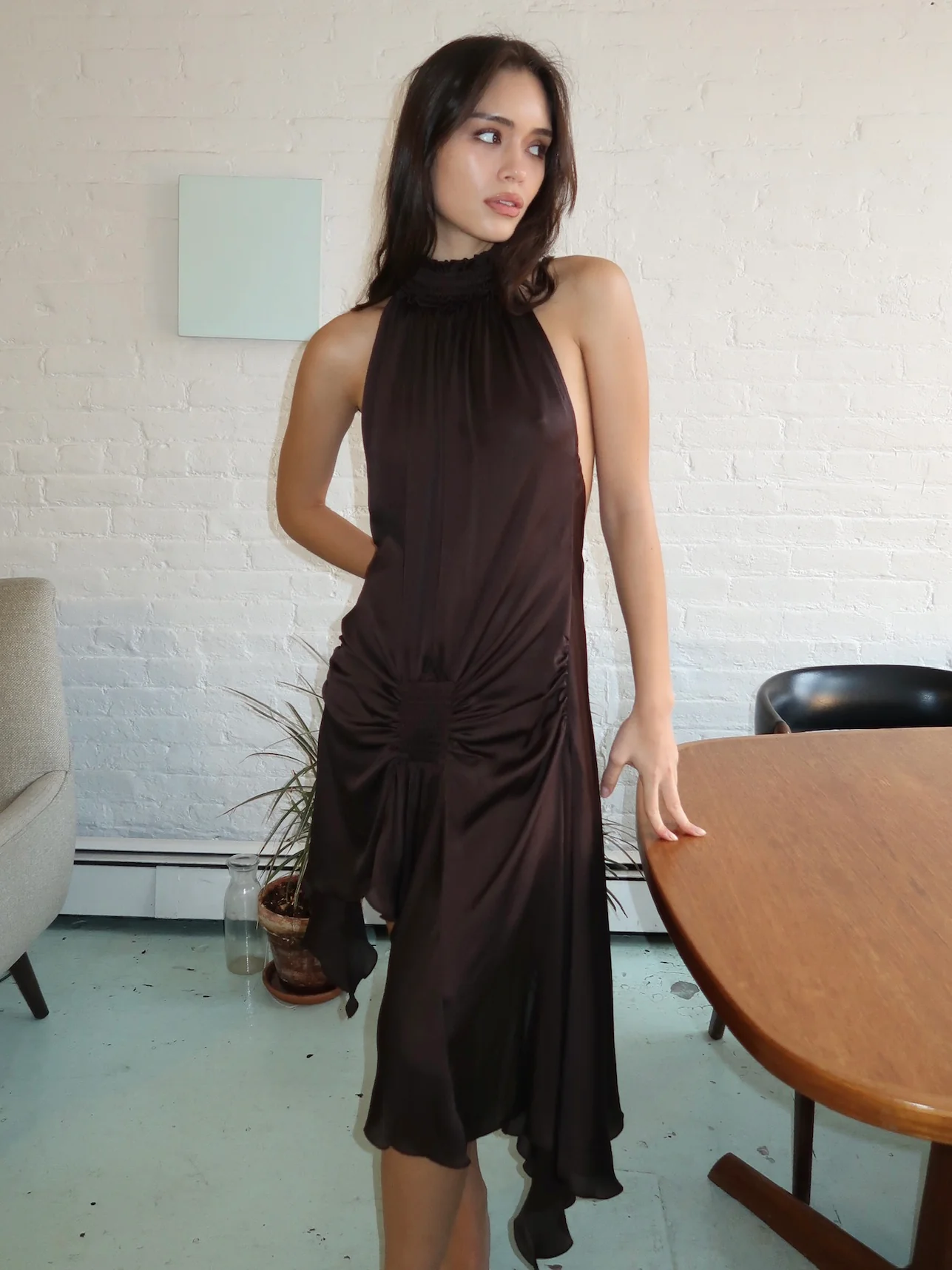 Toni Dress in Brown - Image 4