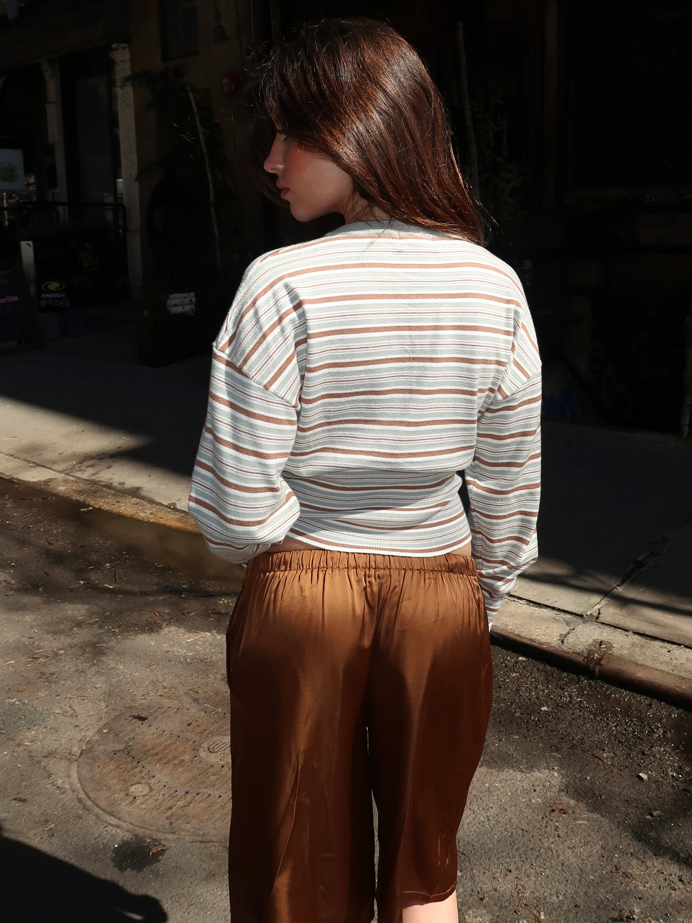Turner Cardi in Green Multi Stripe - Image 3