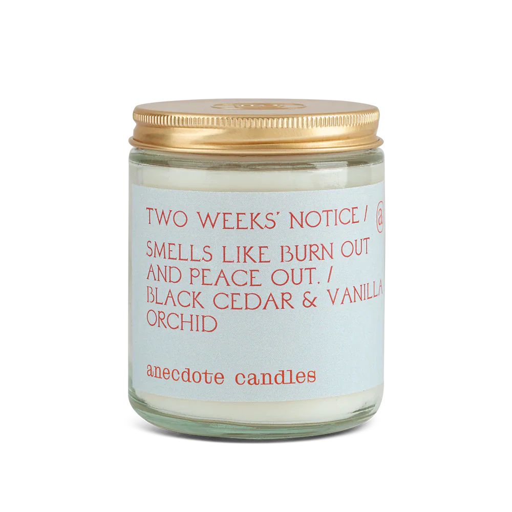 Two Weeks Notice Glass Jar Candle - Image 2