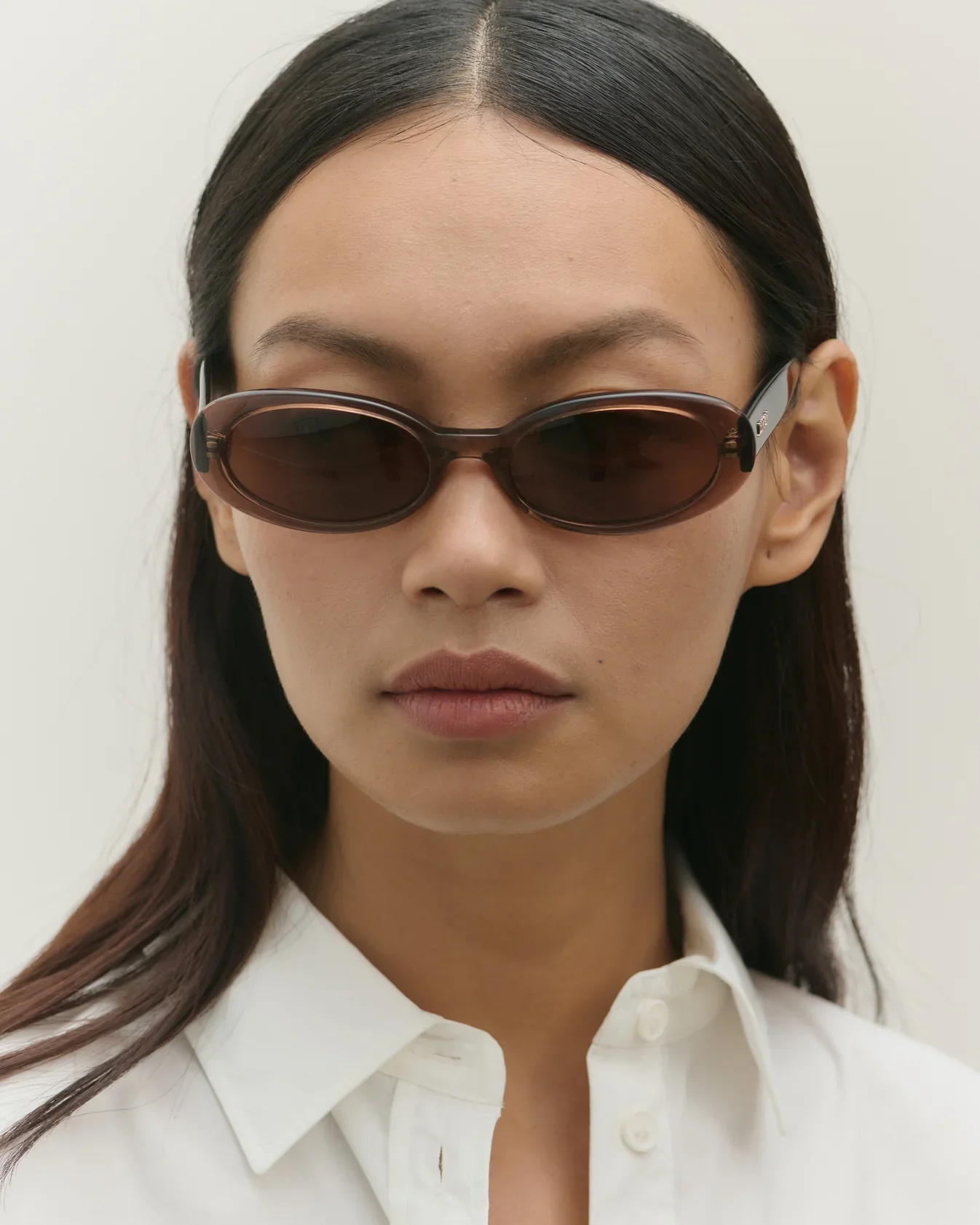 Valentina Sunglasses in Transparent Brown - Image 2