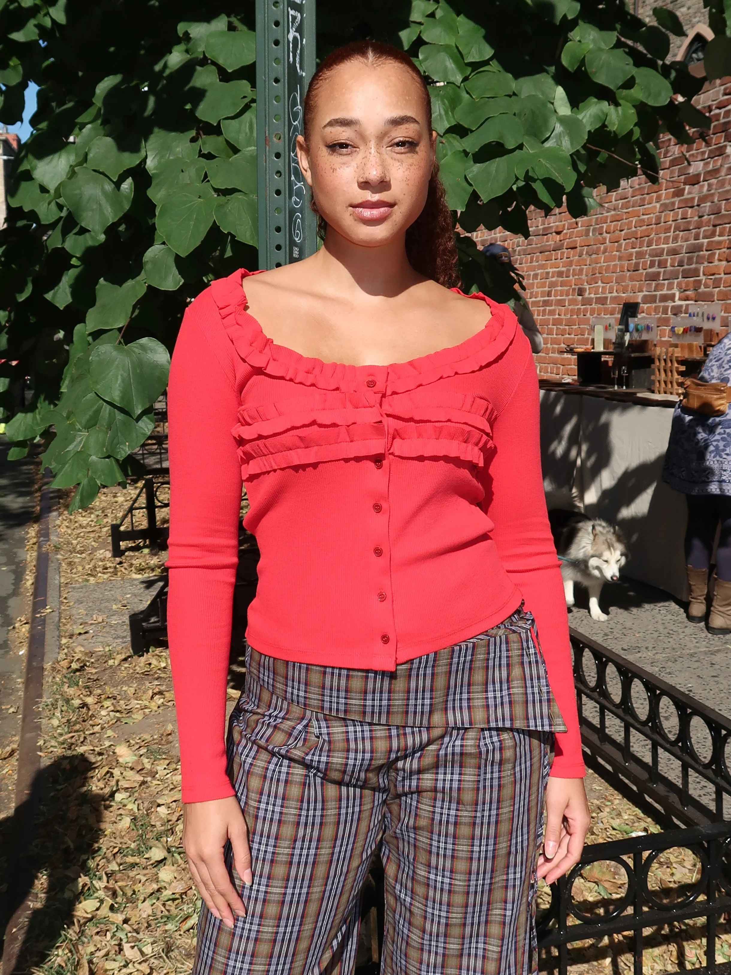 Varsha Cardigan in Cherry Red - Image 4