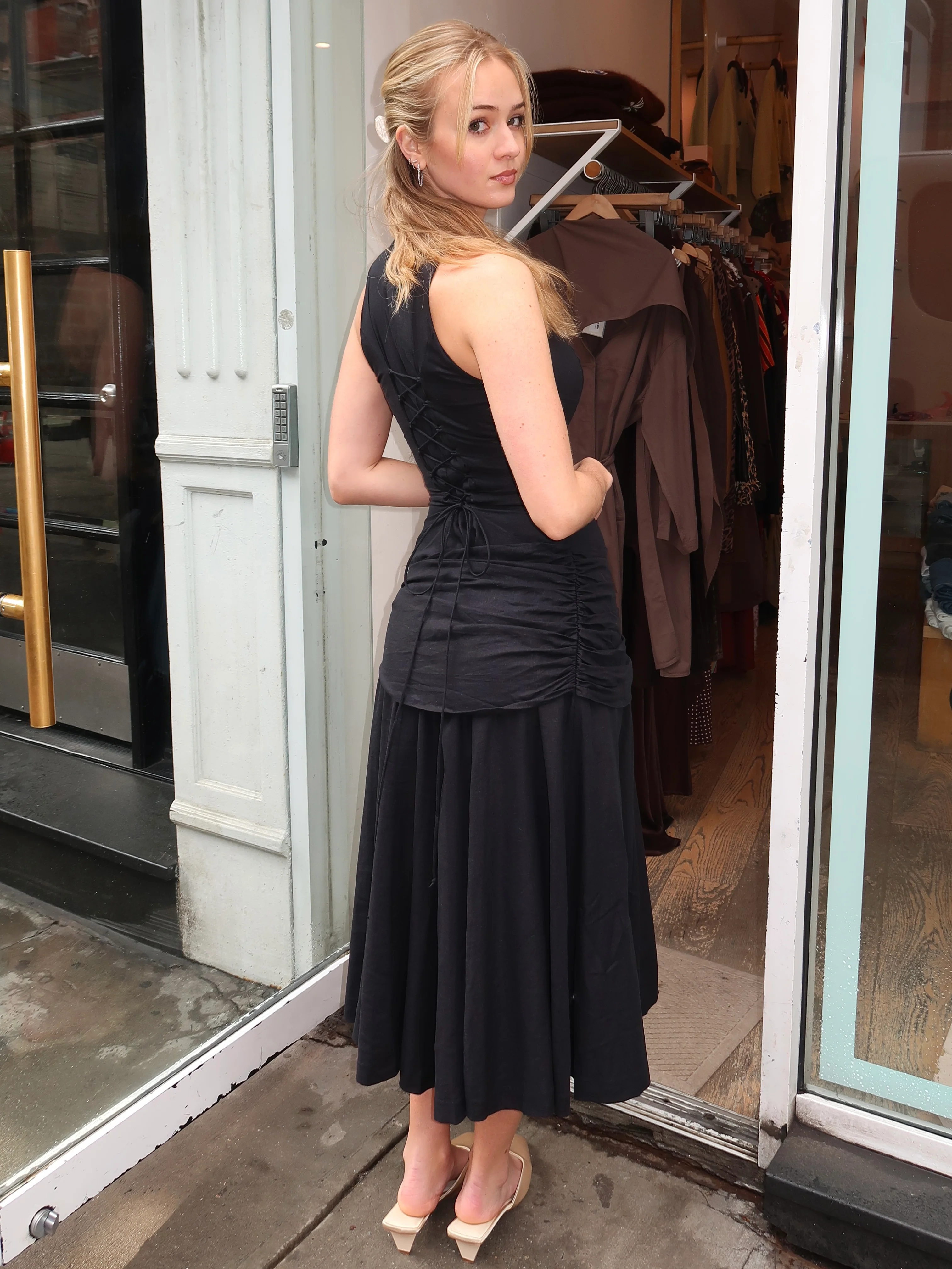 Victoire Dress in Black - Image 3