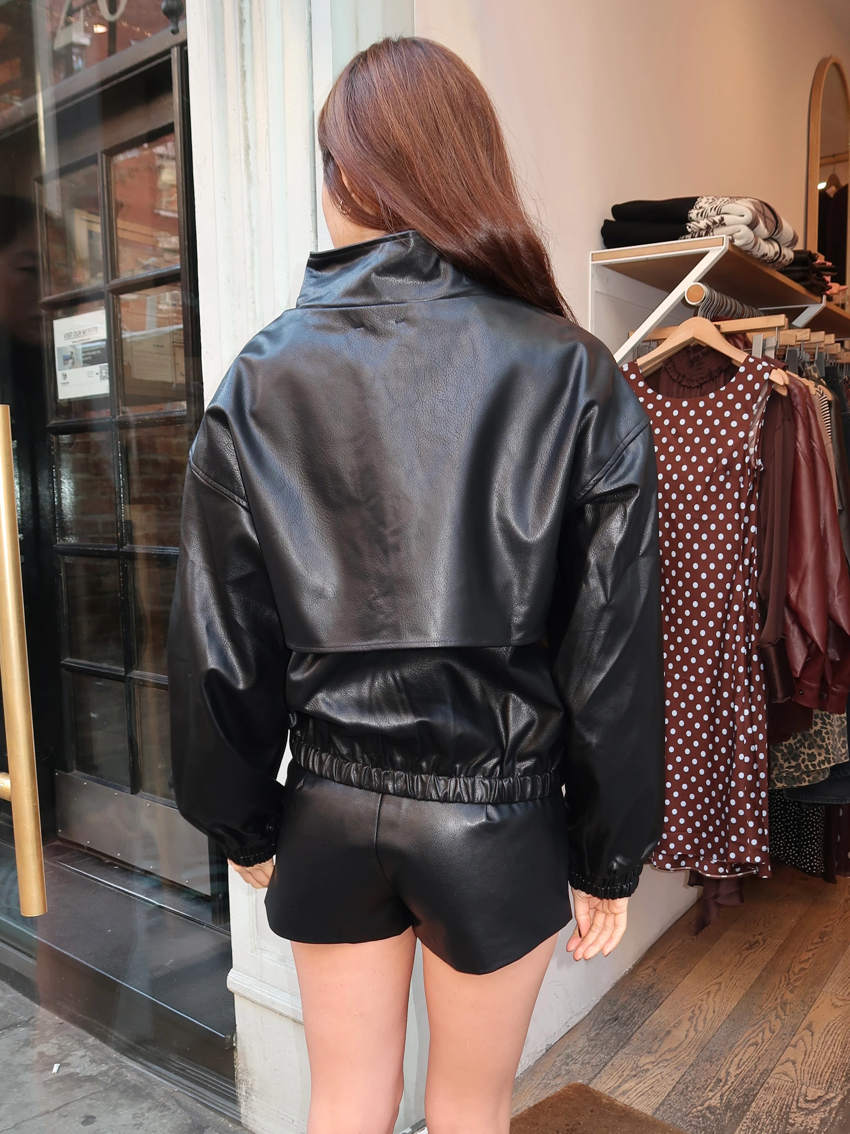 Viviette Bomber Jacket in Black - Image 3