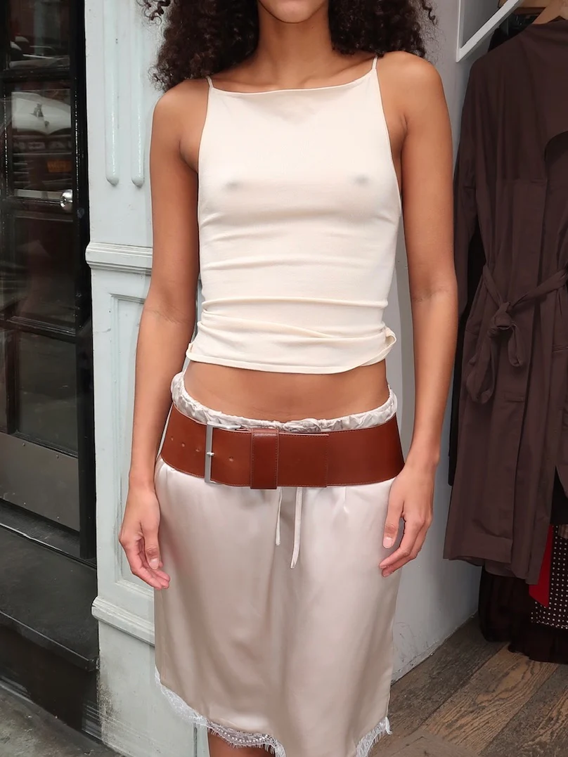 Wide Classic Belt in Chestnut