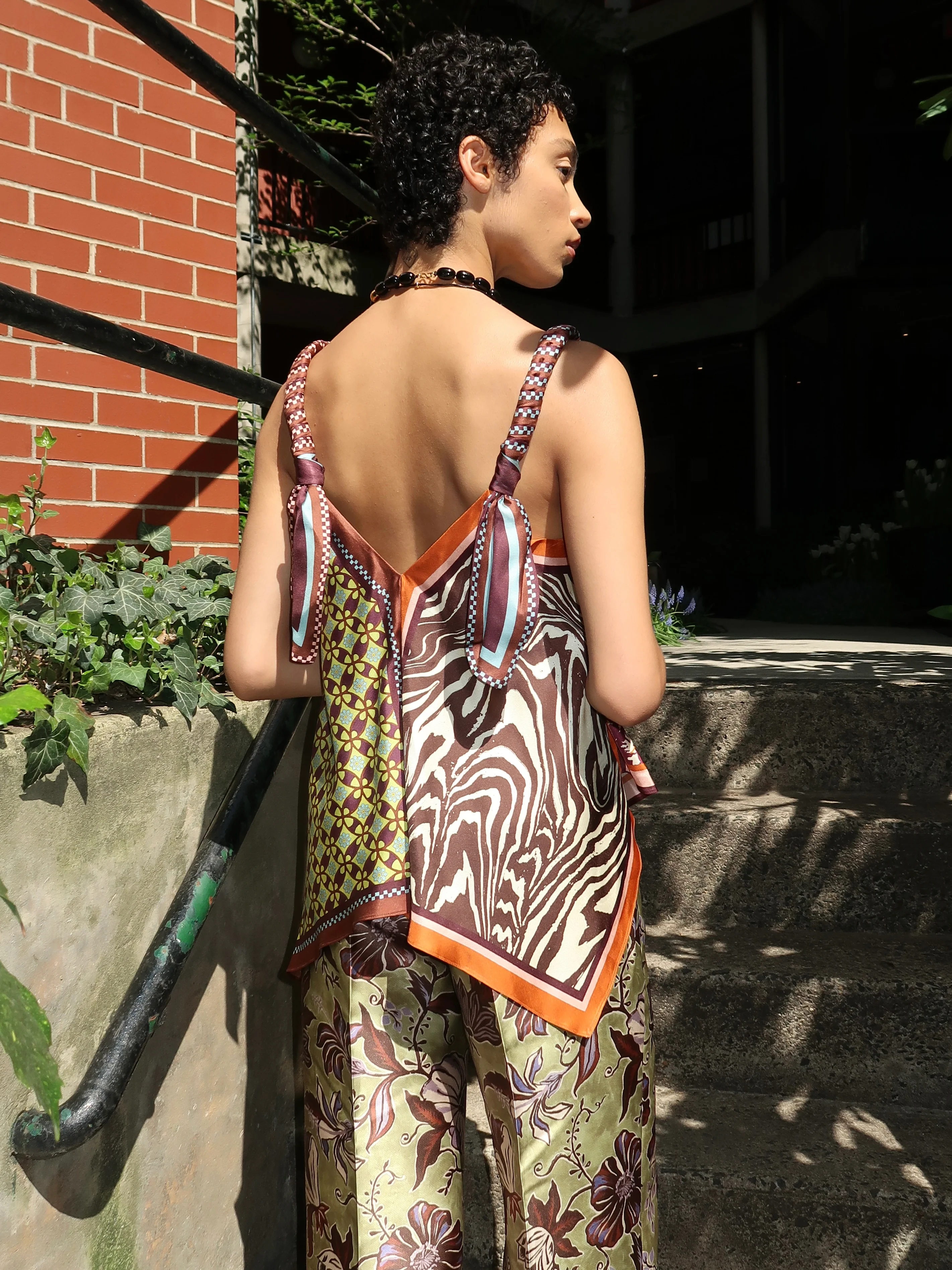 Wilson Silk Top in Multi - Image 3