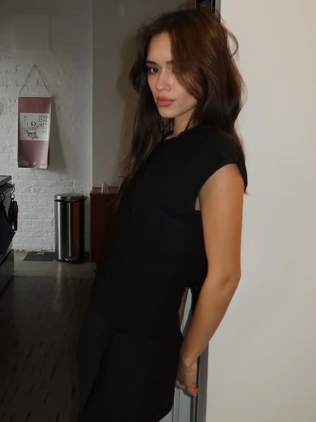 Winnie Cut Out Tee in Black - Image 3