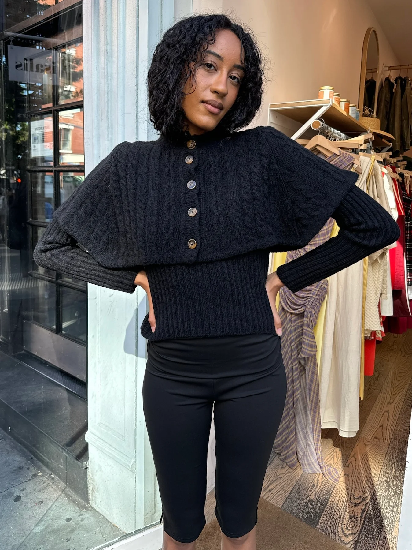 Yanai Knit Top in Black - Image 3
