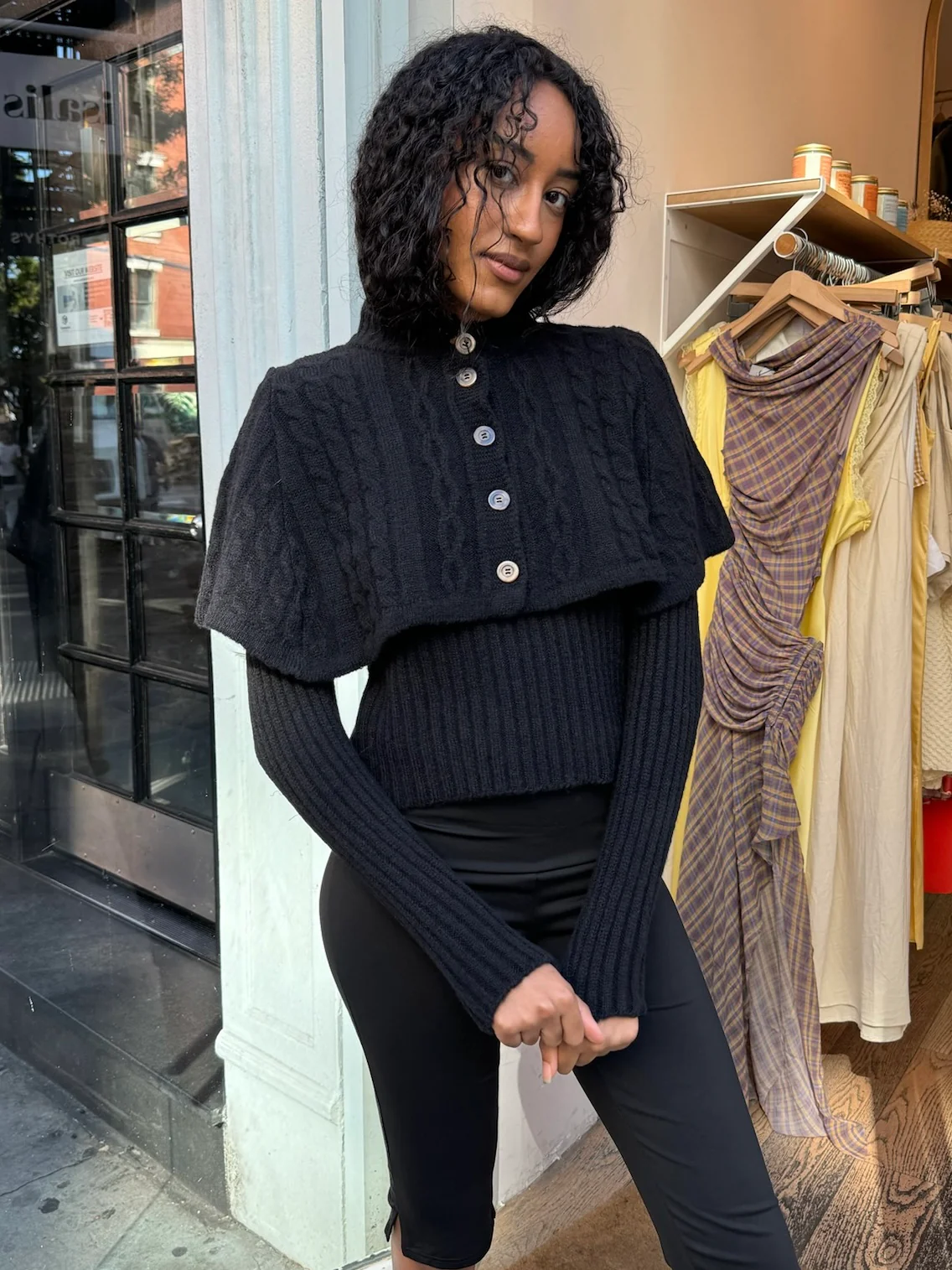 Yanai Knit Top in Black - Image 5